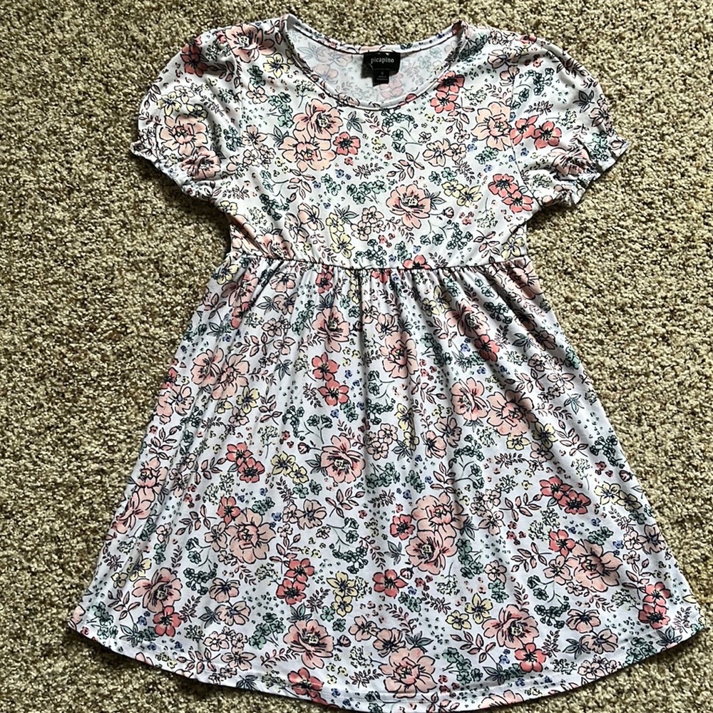 Picapino floral girl dress size 8